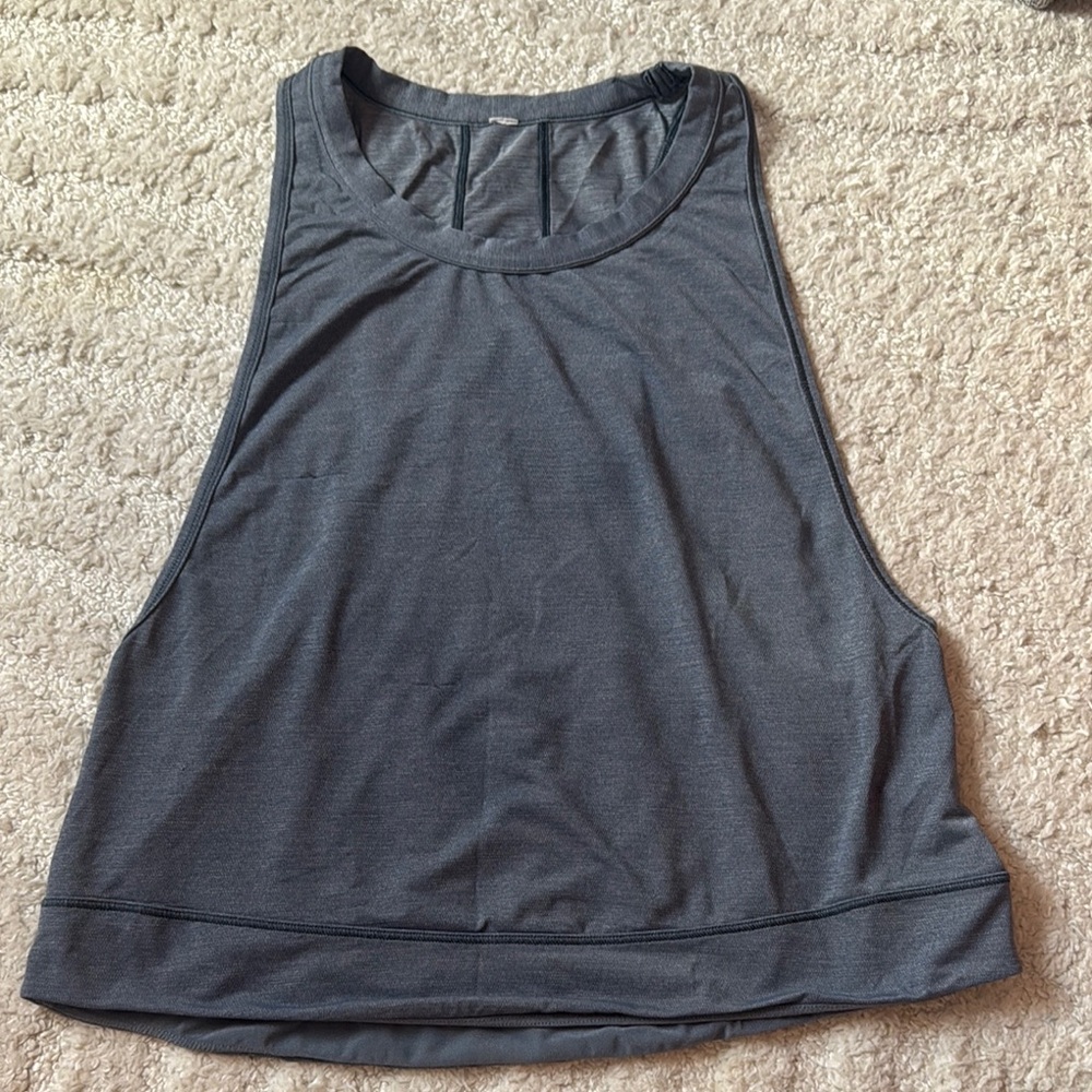 Lululemon Athletica Gray Crop Muscle Tee